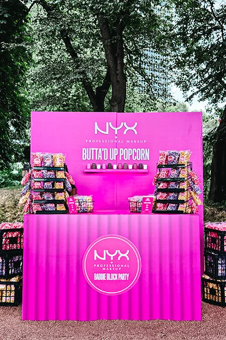 NYX Cosmetics pop-up tour — a brand activation produced end-to-end by Lalu Fun Foods